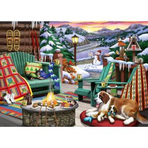 Ravensburger – Après All Day – 500 Piece Large Format Jigsaw Puzzle – Beautiful Depiction of The Ideal Front Porch in Winter – Frameable – Premium Quality – Puzzles for Adults