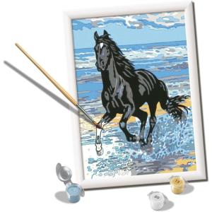 Ravensburger – Beach Horse CreArt Paint by Numbers Kit | Fun & Easy DIY Art for Kids Age 11+ | Creative Gift Idea for Birthdays & Holidays