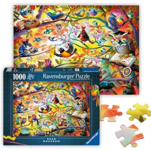 Ravensburger – Busy Birdies – 1000 Piece Jigsaw Puzzle – Birds with Attitude – Bright, Bold Birds in a Stunning Array of Colors – Frameable – Premium Quality – Puzzles for Adults