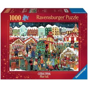 Ravensburger – Christmas Market – 1000 Piece Jigsaw Puzzle – Find Precious Gifts in This Quaint Country Market – Stunning Detail – Premium Quality – Ages 12+(New Design)