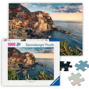 Ravensburger – Cinque Terre – 1000 Piece Jigsaw Puzzle – Featuring The Stunning Seaside Town in Italy – Beautiful, Vibrant Image – Frameable – Premium Quality – Puzzles for Adults(New design)