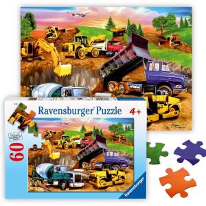 Ravensburger – Construction Crowd – 60 Piece Jigsaw Puzzle – Exciting, Vibrant Colors – Earth Movers, Trucks & More – Larger Pieces – Premium Quality – Ideal Gift – Screen-Free Fun – Children Age 4+(Construction Crowd)