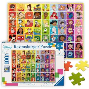 Ravensburger – Disney Color Palette – 100 Piece Jigsaw Puzzle – Exciting, Colorful Grid of Disney and Pixar Favorites – Mickey & More – Premium Quality – Ideal Gift – Screen-Free Fun – Children Age 6+