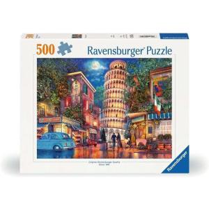 Ravensburger – Evening in Pisa – 500 Piece Jigsaw Puzzle – Stunning, Vivid Imagery of Breathtaking Pisa’s Leaning Tower – Colorful Detail – Ideal Gift – Frameable Art – Puzzles for Adults(New Design)