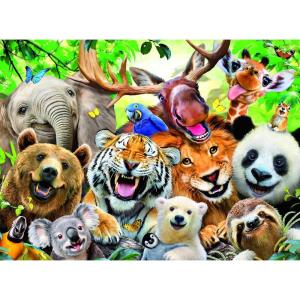 Ravensburger – Exotic Animals Selfie – 300 Piece Jigsaw Puzzle – XXL Pieces for Easier Assembly – Funny Selfie of Bears & Friends – Premium Quality – Ideal Gift – Screen-Free Fun – Children Age 9+