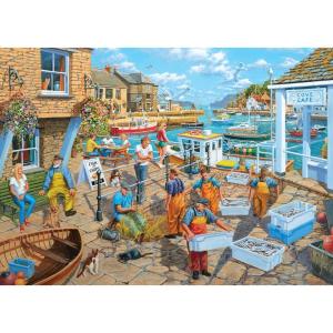 Ravensburger – Fisherman’s Life – 1000 Piece Jigsaw Puzzle – Stunning, Vivid Colors – Inspired Fishing Pier Scene – Fish, Water, Boats – Puzzles for Adults