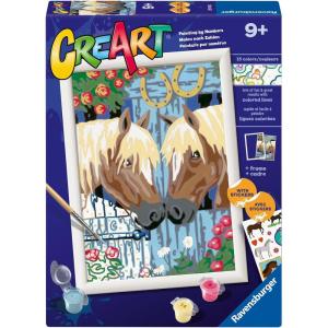 Ravensburger – Horse Friends CreArt Paint by Numbers Kit | Fun & Easy DIY Art for Kids Age 9+ | Creative Gift Idea for Birthdays & Holidays