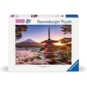 Ravensburger – Mount Fuji Cherry Blossom – 1000 Piece Jigsaw Puzzle – Stunning, Vivid Imagery of Springtime Trees – Idyllic Japan Scene – Ideal Gift – Frameable Art – Puzzles for Adults