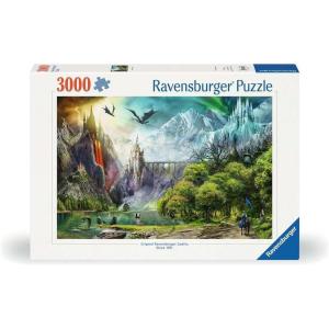 Ravensburger – Reign of Dragons – 3000 Piece Jigsaw Puzzle – Thrilling Middle Earth Adventure – with Dragons, a Castle and Ice Mountains – Premium Quality – Ideal Gift – Puzzles for Adults