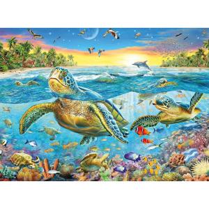 Ravensburger – Swim with Sea Turtles Jigsaw Puzzle | 100 Unique Pieces Technology | Ideal for Kids Age 4-8 | FSC Certified for Sustainability