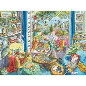 Ravensburger – The Bird Watchers | 750 Piece Large Format Jigsaw Puzzle | Unique Softclick Technology | Vibrant Imagery | Forest Stewardship Council Certified