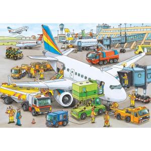 Ravensburger Busy Airport – Engaging 35 Piece Jigsaw Puzzle for Kids – Unique, Perfectly Fitting Pieces – Anti-Glare Surface – Ideal for Skill Development – MESH Accredited