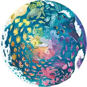 Ravensburger Circle of Colors: Ocean – 500 Piece Round Jigsaw Puzzle | Engaging Activity for Kids and Adults | Premium Quality | Sustainable Forestry Practices | FSC Certified