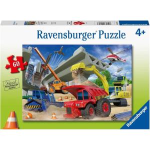 Ravensburger Construction Trucks 60 Piece Jigsaw Puzzle for Kids – 05182 – Every Piece is Unique, Pieces Fit Together Perfectly