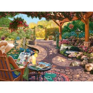 Ravensburger Cozy Backyard Bliss – 750 Piece Large Format Jigsaw Puzzle for Adults & Kids | Unique Softclick Technology | Vibrant, Glare-Free Design | FSC-Certified Materials