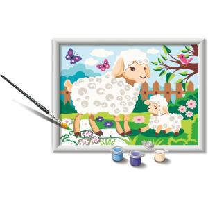 Ravensburger CreArt Sheep and Lamb Paint by Numbers Kit for Kids – 23723 – Painting Arts and Crafts for Ages 9 and Up