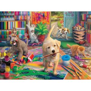 Ravensburger Cute Crafters – Large Format Jigsaw Puzzle for All Ages | 750 Unique Pieces | Softclick Technology FSC Certified | Ideal for Brain Game & Educational Fun