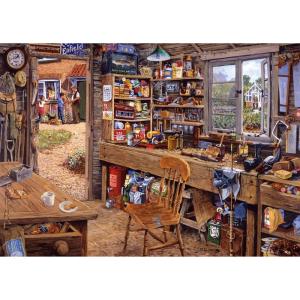 Ravensburger Dad’s Shed | 500-Piece Large Format Jigsaw Puzzle | Unique Softclick Technology | Ideal for Adults and Kids