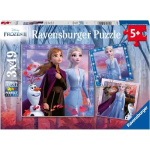 Ravensburger Disney Frozen 2 Jigsaw Puzzles – Vibrant 3-in-1 Value Set | Each Box Contains 3 Unique 49-Piece Puzzles | Crafted Ideal for Kids | Sustainable Forestry Materials