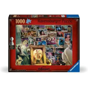 Ravensburger Disney Villainous: Cruella de Vil and Figurine 1000 Piece Jigsaw Puzzle for Adults – 12001124 – Handcrafted Tooling, Made in Germany, Every Piece Fits Together Perfectly(New Packaging)
