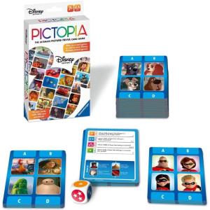 Ravensburger Disney World of Disney Pictopia Card Game – Travel-Sized Trivia Game for Kids and Adults | Educational Fun | Family Bonding Time | Ideal for Ages 7 and Up