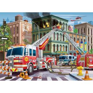 Ravensburger Fire Truck Rescue – 100 Piece XXL Jigsaw Puzzle for Kids | Unique and Perfectly Fitted Pieces | Colorful Design with Matte Finish | Educational and Fun Toy