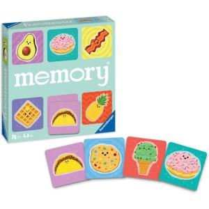 Ravensburger Foodie Favorites Memory Game – Quick & Engaging Matching Game | Enhances Focus & Memory Skills | Fun Food Illustrations | Ideal for Kids and Family Fun