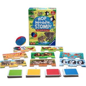 Ravensburger Hop, Waddle, Stomp! – Entertaining Animal Puzzle Game for Kids | Skill Development | Engaging Play | Trustworthy Quality | Ideal for Ages 2 and Up