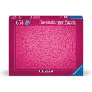 Ravensburger Krypt Pink​ 654 Piece Jigsaw Puzzle for Adults – 16564 – Every Piece is Unique, Softclick Technology Means Pieces Fit Together Perfectly(New Packaging)