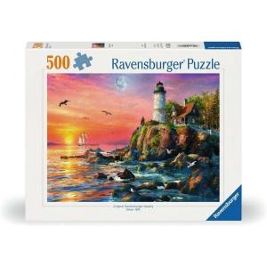Ravensburger Lighthouse at Sunset 500 Piece Jigsaw Puzzle for Adults – 12000217 – Handcrafted Tooling, Made in Germany, Every Piece Fits Together Perfectly(New Packaging)
