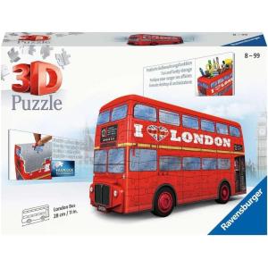 Ravensburger London Bus 216 Piece 3D Jigsaw Puzzle for Kids and Adults – 12534 – Great for Any Birthday, Holiday, or Special Occasion(Red London Bus 3D Puzzle)