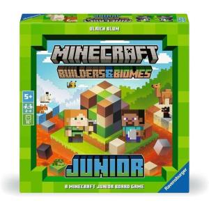 Ravensburger Minecraft Builders & Biomes Junior – Cooperative Kids Game | Fun Farm-Building Adventure with Creepers & Endermen | Develops Skills & Promotes Teamwork | Ages 5+