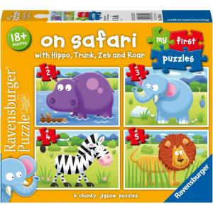 Ravensburger My First Puzzle: On Safari (2: 3: 4 & 5 Piece) Jigsaw Puzzle for Kids – Every Piece is Unique, Pieces Fit Together Perfectly