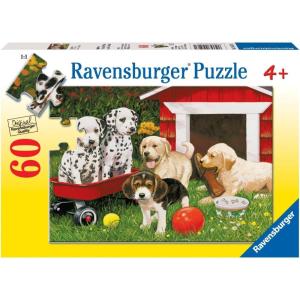 Ravensburger Puppy Party | 60-Piece Jigsaw Puzzle for Kids | Unique, Pieces | Enhances Concentration and Creativity | Ideal Gift for Birthdays and Holidays