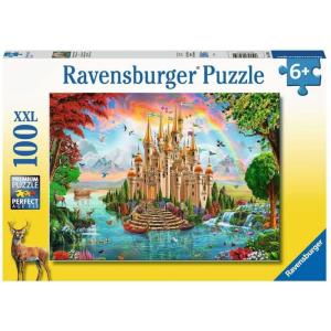 Ravensburger Rainbow Castle 100 Piece XXL Jigsaw Puzzle for Kids – 13285 – Every Piece is Unique, Pieces Fit Together Perfectly