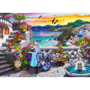 Ravensburger Santorini Sunset Puzzle – 300 Piece Large Format | Unique Softclick Technology | Vibrant, Glare-Free Imagery | Durable & Eco-Friendly | Ideal for All Ages