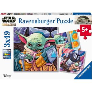 Ravensburger Star Wars The Mandalorian: Grogu Moments – 3 x 49 Piece Kids Jigsaw Puzzle Set | Unique & Interlocking Pieces | Builds Problem-Solving Skills | FSC-Certified Materials