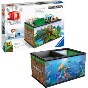 Ravensburger Storage Box Minecraft Jigsaw Puzzle for Kids – Every Piece is Unique, Pieces Fit Together Perfectly