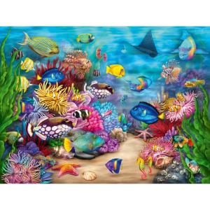 Ravensburger Tropical Reef Life | 750 Piece Large Format Jigsaw Puzzle | Ideal for Adults and Kids | Unique Softclick Technology Durable and Glare-Free | FSC Certified