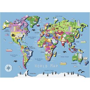 Ravensburger World Map Jigsaw Puzzle | 60 Unique Pieces | Ideal for Kids | Skill-Enhancing Excellent Gift for Birthdays and Holidays
