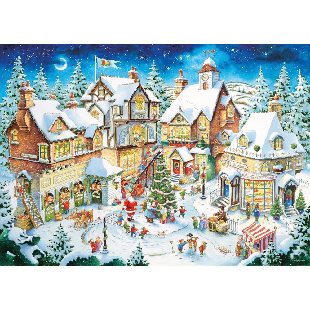 imageRavensburger 50th Anniversary Christmas Village Limited Edition 1000 Piece Holiday Jigsaw Puzzle Festive Scene with Carolers Lights ampamp Christmas Tree Collectible Puzzle for Adults