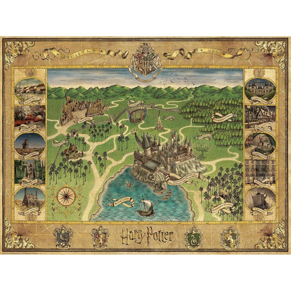 image:imageRavensburger Harry Potter Hogwarts Map 1500 Piece Jigsaw Puzzle for Adults 12000720 Handcrafted Tooling Made in Germany Every Piece Fits Together PerfectlyOriginal Packaging