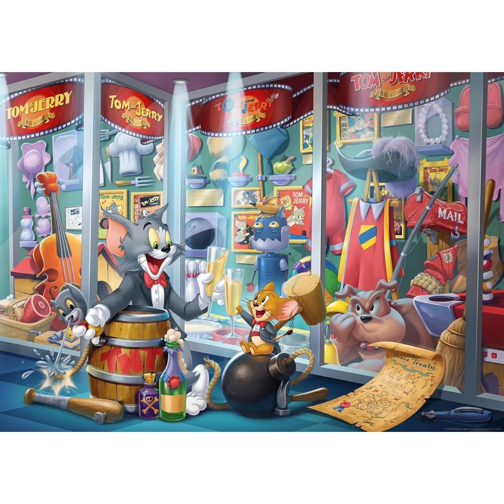 image:imageRavensburger Warner Bros Tom ampamp Jerry Hall of Fame 1000 Piece Jigsaw Puzzle for Adults 12000408 Handcrafted Tooling Made in Germany Every Piece Fits Together PerfectlyNew Packaging