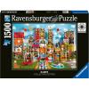 Ravensburger Eames House of Cards Fantasy – 1500 Piece Jigsaw Puzzle for Kids and Adults | Unique Design | Softclick Technology Sustainable Materials | Designed by Renowned Artist(Original Packaging)