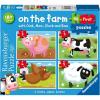 Ravensburger My First Puzzle: On The Farm (2: 3: 4 & 5 Piece) Jigsaw Puzzle for Kids – Every Piece is Unique, Pieces Fit Together Perfectly(On the farm)
