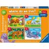 Ravensburger My First Puzzles: Where do we Live? (6, 8, 10, & 12 Pieces) Jigsaw Puzzle for Kids – Every Piece is Unique, Pieces Fit Together Perfectly – MESH Accredited