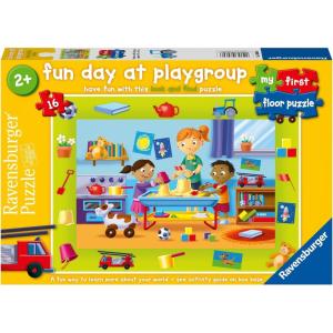 Ravensburger My First Look & Find Floor Puzzle – Fun Day at Nursery – 16 PieceJigsaw Puzzle for Kids – Every Piece is Unique, Pieces Fit Together Perfectly