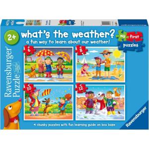Ravensburger My First Puzzles: What’s The Weather? (6: 8: 10 & 12 Piece) Jigsaw Puzzle for Kids – Every Piece is Unique, Pieces Fit Together Perfectly – MESH Accredited(PUZZLES)