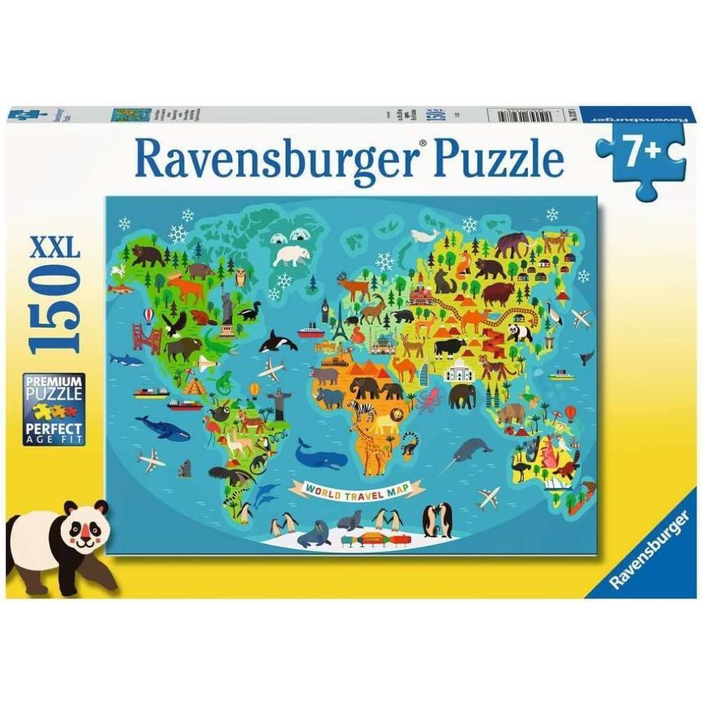 image:imageRavensburger Animal World Map XXL 150 Piece Jigsaw Puzzle
