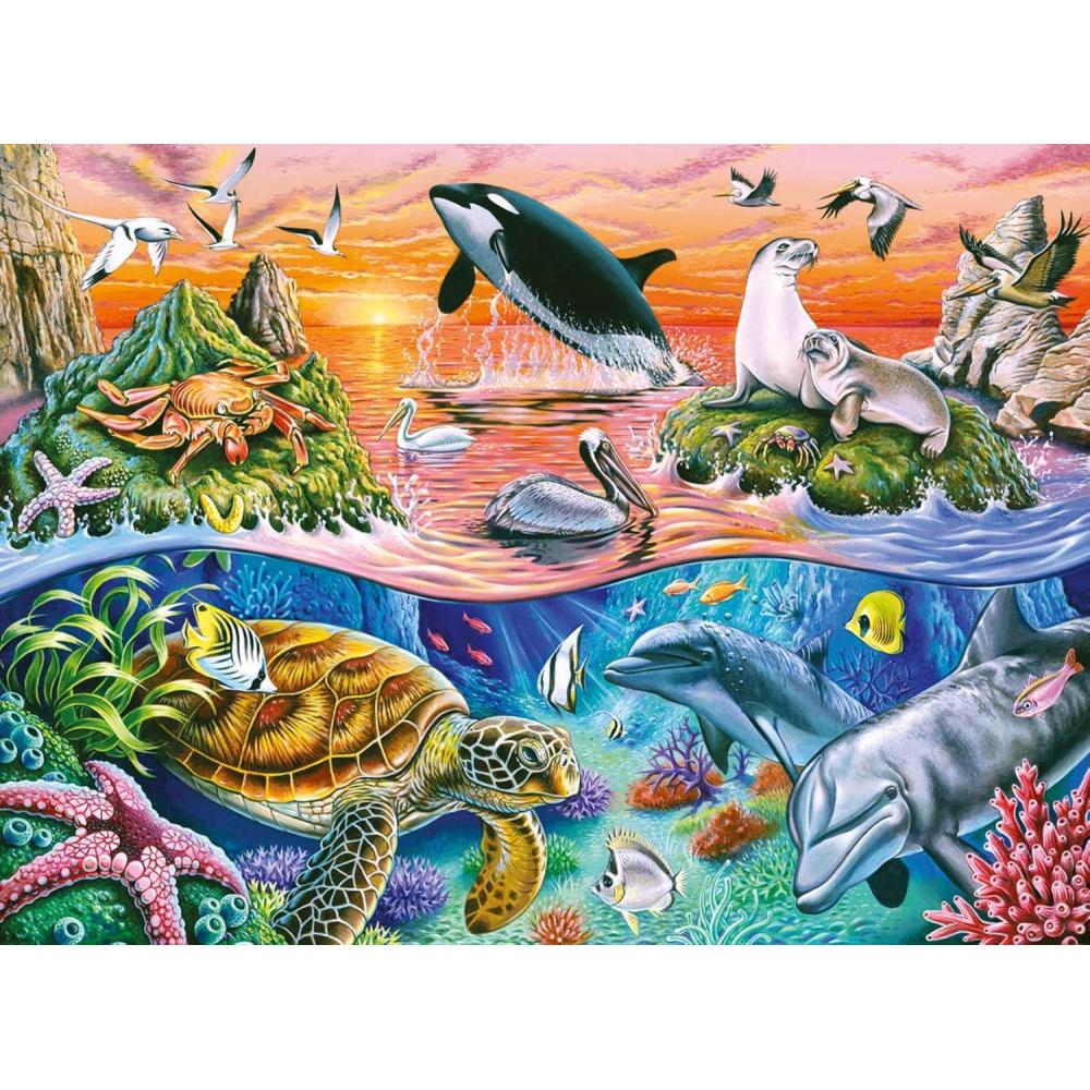image:imageRavensburger Beautiful Ocean Jigsaw Puzzle 100 Unique Pieces KidFriendly Durable amp Educational Perfect for Ages 6 amp Up FSC Certified for Sustainability